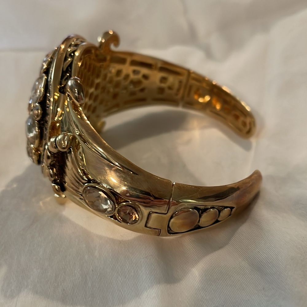 Akkad crystal cuff statement bracelet Swarovski style - Picture 5 of 6